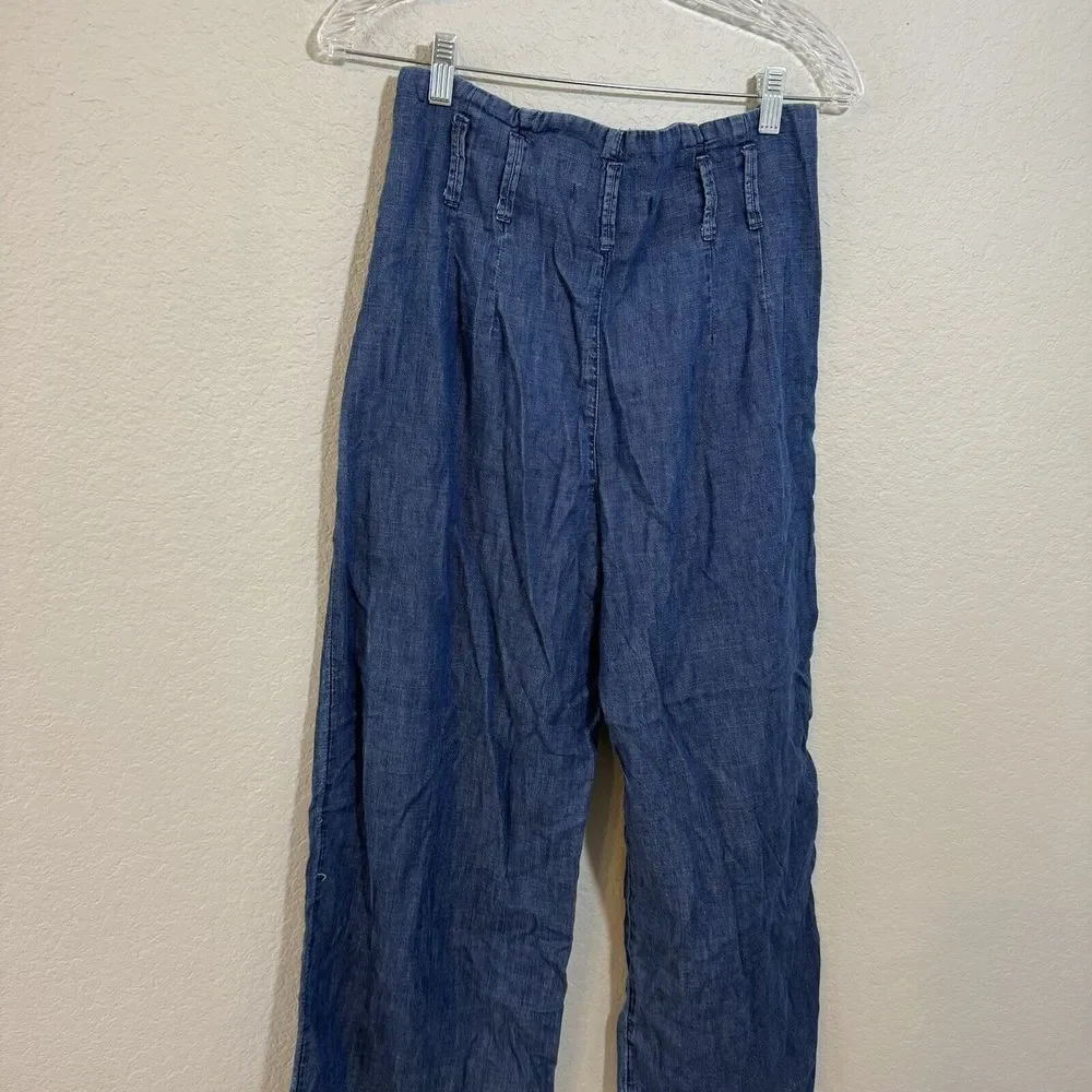 Abercrombie & Fitch womens sack jeans wide leg button‎ fly high waist size S